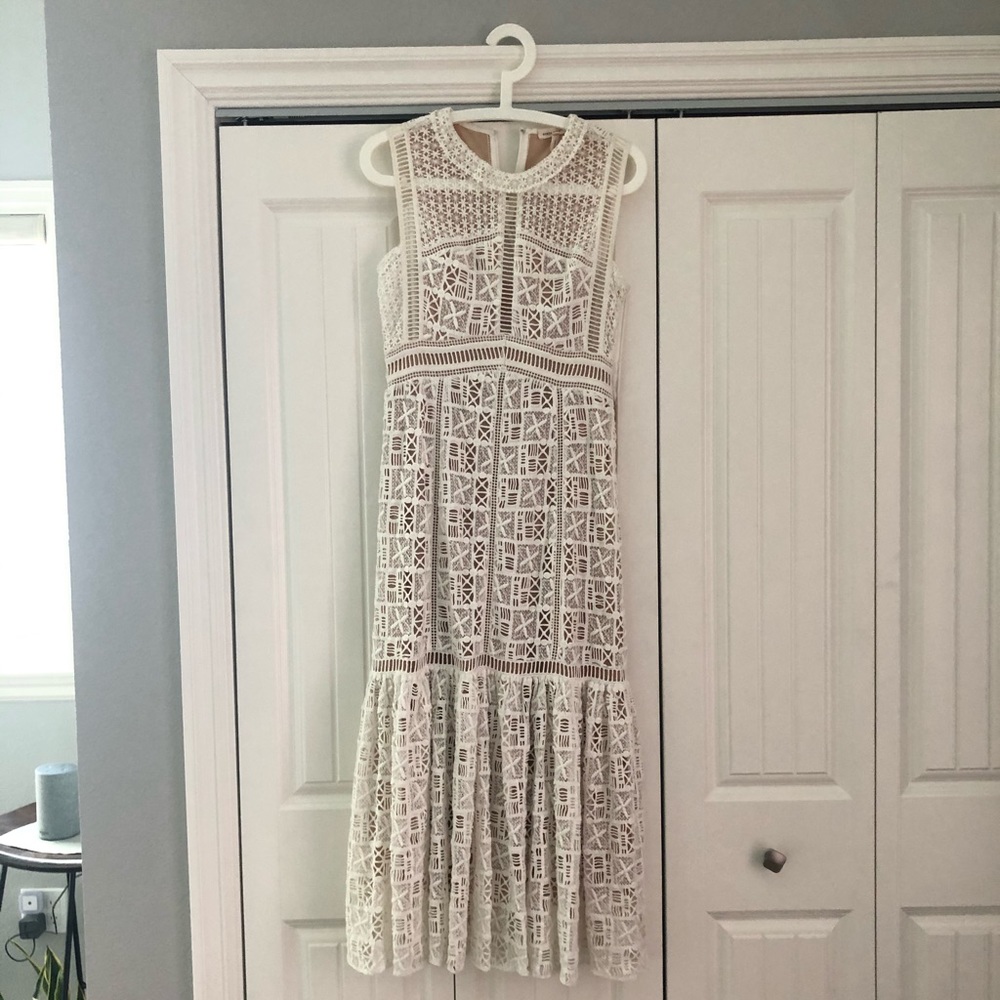 Rebecca Taylor white lace dress